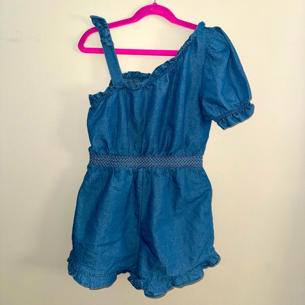 Vince Camuto, girls denim romper, size 12